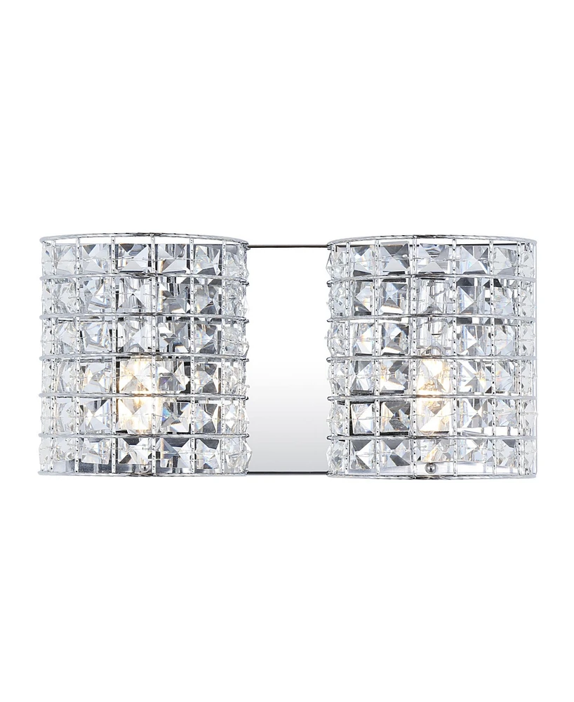 Clara Deco 2-Light Classic Glam Led Vanity Light