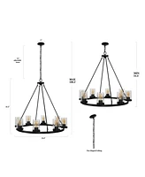 Pablo Ring 8-Light Glass Bohemian Cottae Led Chandelier