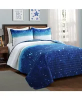 Lush Decor Space Star Ombre Piece Quilt Set for Kids