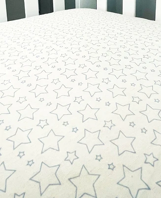 Baby Boys Flannel Star Crib Sheet