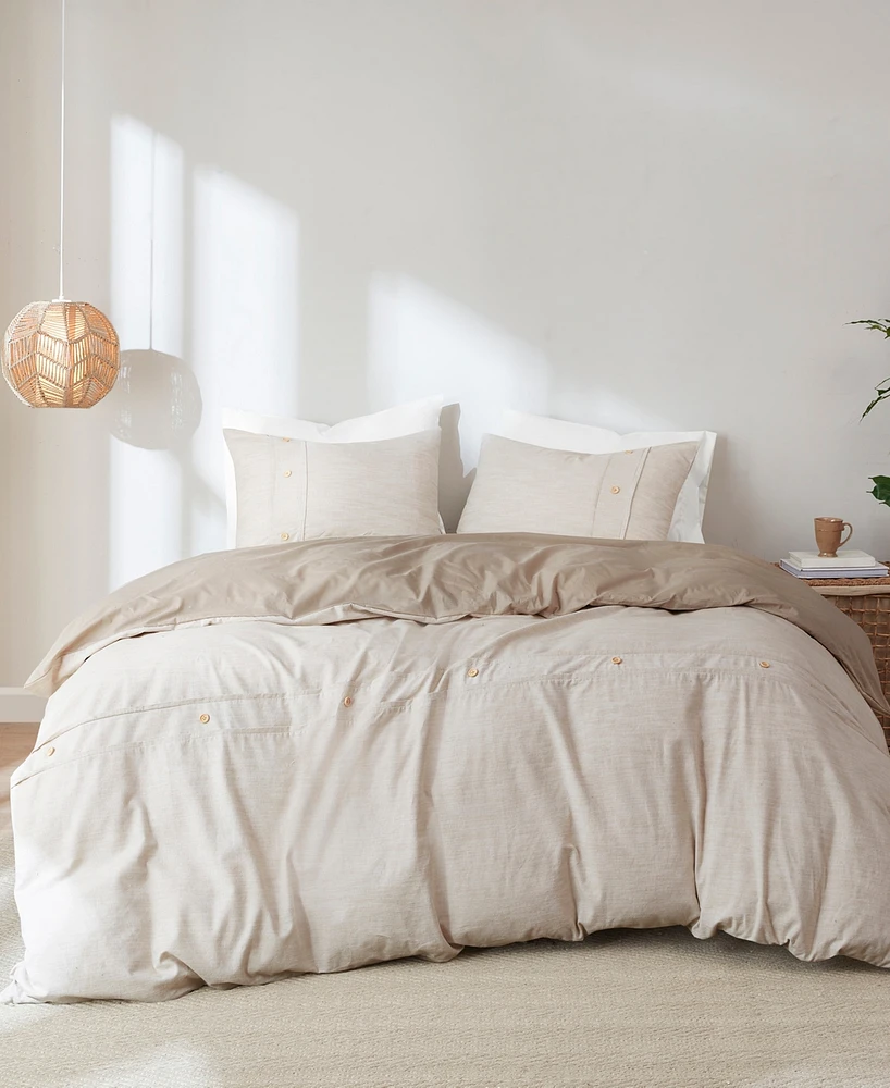 Madison Park Dover Oversized 3-Pc. Duvet Cover Set, King/California King