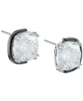 Swarovski Silver-Tone Crystal Floating Stud Earrings