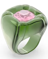 Swarovski Crystal Molded Solitaire Statement Ring