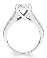 Diamond Halo Bridal Set (2 ct. t.w.) in 14k White Gold