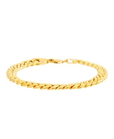 Italian Gold Men's Miami Cuban Link 8-1/2" Bracelet (7mm) in 10k Gold