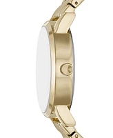 Dkny Women's Soho Three-Hand Gold-Tone Stainless Steel Bracelet Watch, 34mm