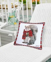 C&F Home Plaid Squirrel Pillow, 18" x 18"