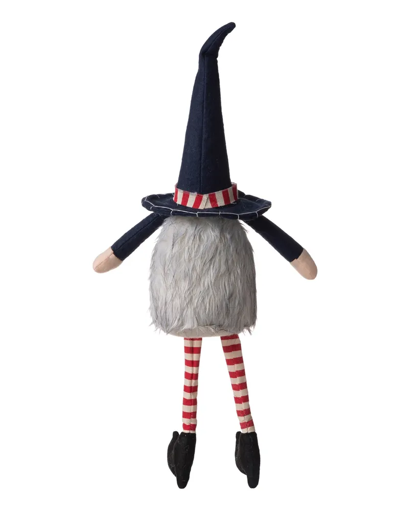 Glitzhome Patriotic Gnome Sitter Decor