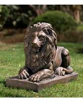 Glitzhome Lying Guardian Lion Statue