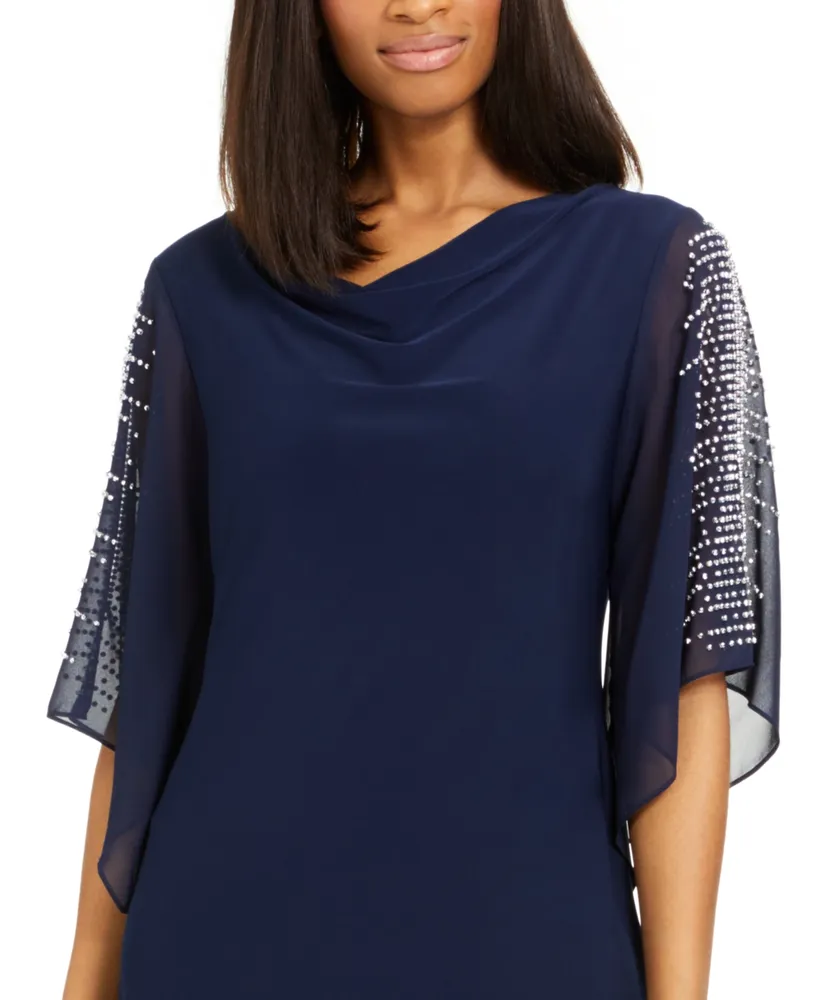 MSK Embellished Cold-Shoulder Dress - Macy's