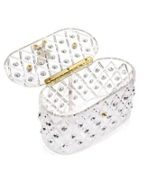 Milanblocks "The Princess" 50's Style Top Handle Crystal Box Clutch Handbag