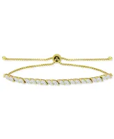 Giani Bernini Cubic Zirconia Marquise Bolo Bracelet, Created for Macy's