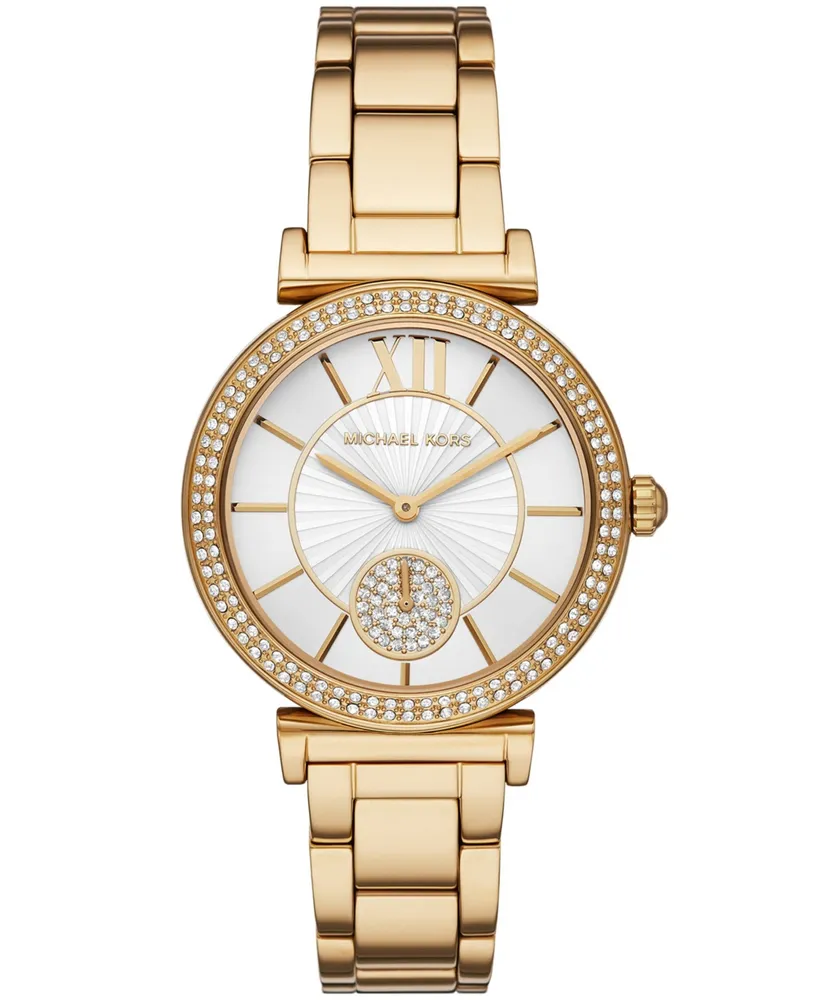 Michael Kors Women's Abbey Gold-Tone Stainless Steel Bracelet Watch 36mm