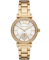 Michael Kors Women's Abbey Gold-Tone Stainless Steel Bracelet Watch 36mm