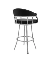 Palmdale Swivel Modern Faux Leather Bar and Counter Stool