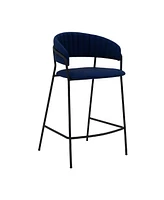 Nara Faux Leather and Metal Counter Height Bar Stool