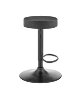 Dax Backless Faux Leather Adjustable Bar Stool