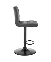 Duval Adjustable Faux Leather Swivel Bar Stool