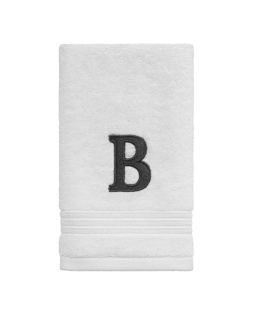 11x18-Black Fingertip towels 100% cotton