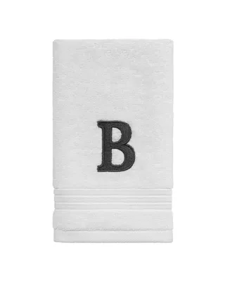 Avanti Block Monogram Initial Cotton Fingertip Towel, 11" x 18"
