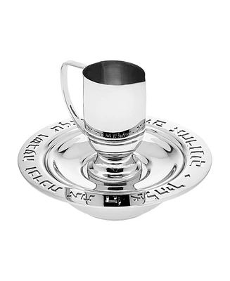 Godinger Wash Cup on Round Tainless Tray