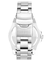 Men's Quartz Diver Silver-Tone Link Bracelet Watch 42mm