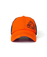 Yoga Lady Women's Adjustable Snap Back Mesh Orange Buddha Trucker Hat