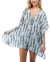 Marcus Adler Women's Animal Print Lightweight Coverup Kimono