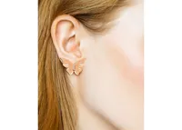 And Now This Crystal Butterfly Stud Earring in Silver Plate, Gold Plate or Rose Gold Plate