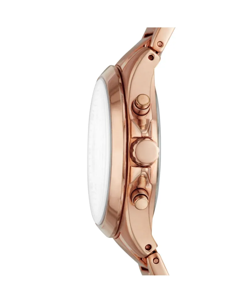 Fossil Women's Modern Courier Chronograph Rose Gold Stainless Steel Watch 36mm
