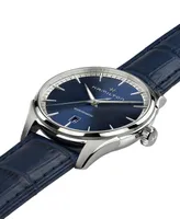 Hamilton Men's Swiss Automatic Jazzmaster Blue Leather Strap Watch 40mm