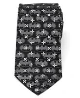 Dc Comics Men's Batman Cross Silk Tie