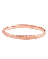 Textured Bangle Bracelet 10k Gold, White Gold and Rose