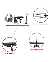 Sunny Health & Fitness Lat Pull Down Attachment for Power Rack Cages, Up to 360LBs Support