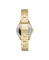 Fossil Ladies Rye three hand, gold tone stainless steel watch 30mm