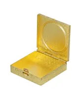 Gold-Tone Square Mother and Child Pillbox