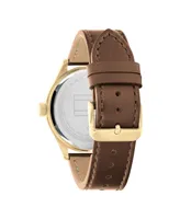 Tommy Hilfiger Men's Leather Strap Watch 38mm