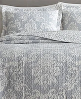 Laura Ashley Venetia Cotton Reversible 3-Pc. Quilt Set, King