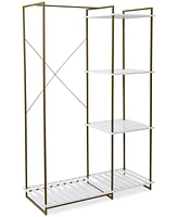Honey Can Do Freestanding Open Metal Closet Wardrobe