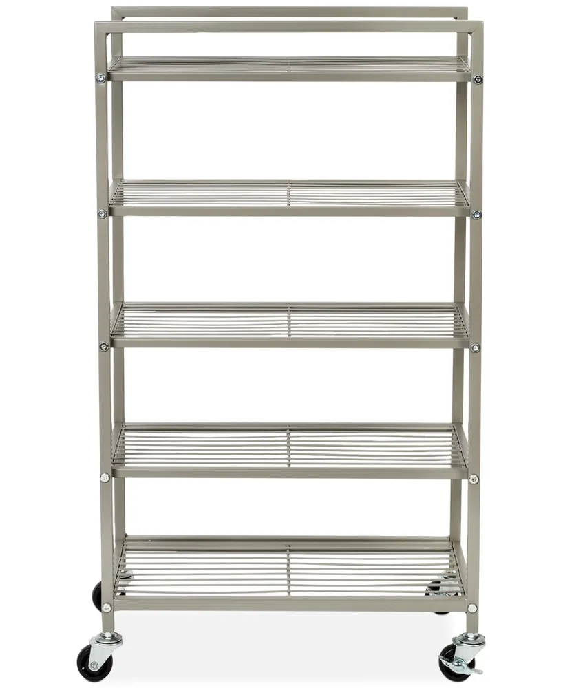 Honey Can Do 5-Tier Steel Rolling Bathroom Storage Cart