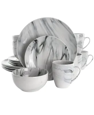 Elama Fine Marble Dinnerware Set of 16 Pieces