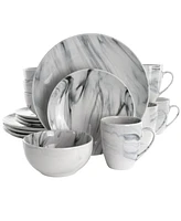 Elama Fine Marble 16 Pc. Dinnerware Set, Service for 4