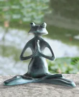 Meditating Yoga Frog Garden Sculpture