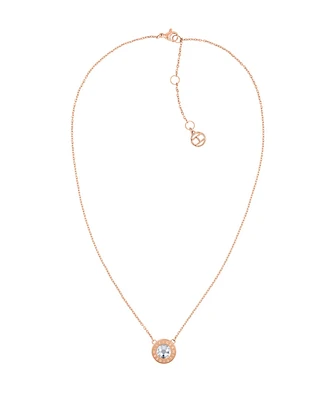 Tommy Hilfiger Women's Stone Necklace - Rose Gold