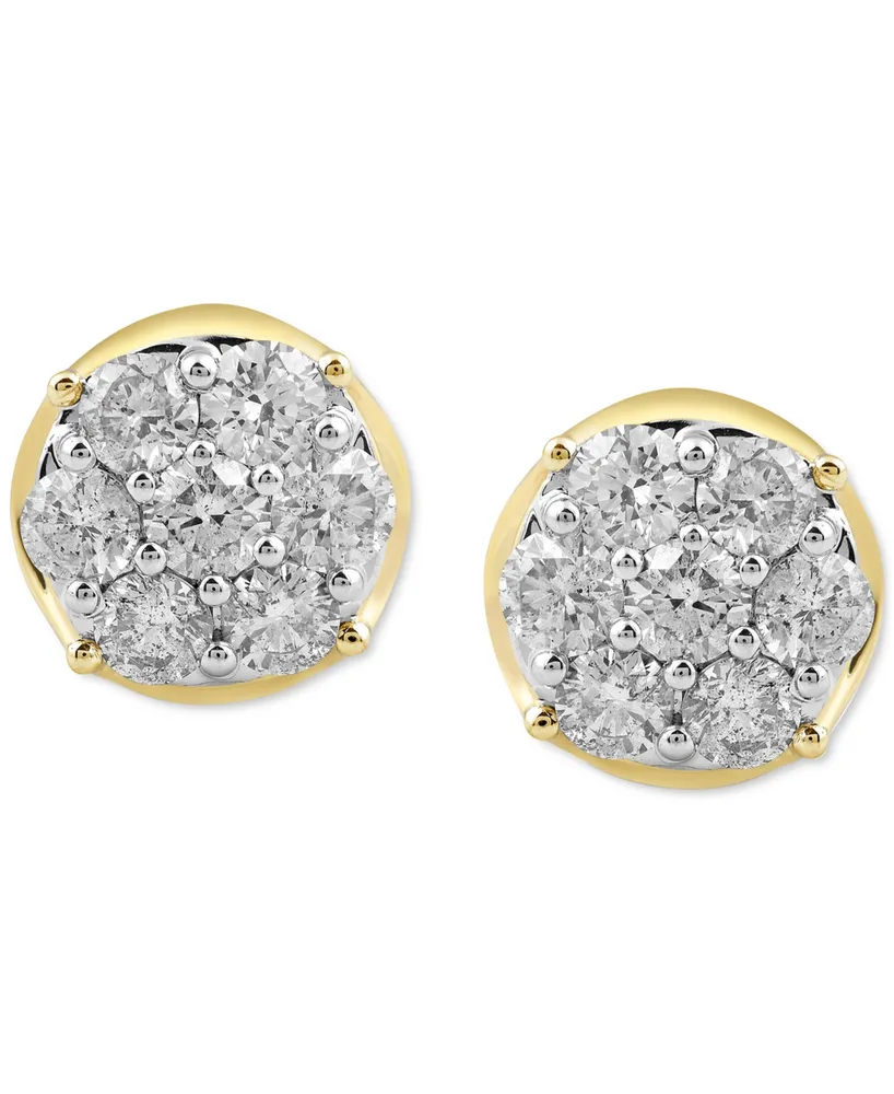Diamond Round Halo Stud Earrings (2 ct. t.w.) in 10k Gold