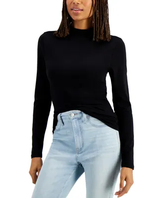 Aveto Juniors' Mock-Neck Long-Sleeve Top