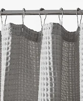 Vera Wang Marled Waffle Yarn Dyed Shower Curtain, 72" X 70"