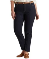 Lauren Ralph Plus-Size Mid-Rise Straight Jean