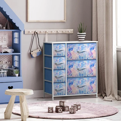 Sorbus Dresser with 7 Drawers - Storage Chest Organizer with Steel Frame, Wood Top, Handles