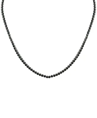 Black Diamond 20" Statement Necklace (10 ct. t.w.) in Sterling Silver